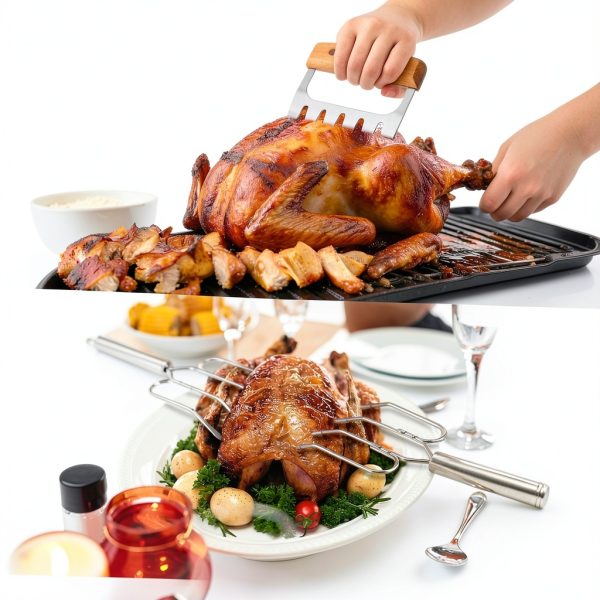 Turkey Lifter Forks & Meat Shredder Claws Sieral – Stainless Steel-4