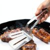 Stainless Steel Grill Clamp Spatula Generic 2in1 10in Clamp for BBQ-4