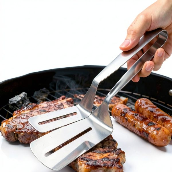 Stainless Steel Grill Clamp Spatula Generic 2in1 10in Clamp for BBQ-4