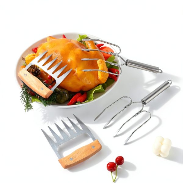 Turkey Lifter Forks & Meat Shredder Claws Sieral – Stainless Steel-5