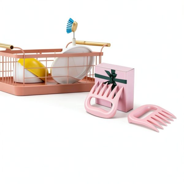 Pink Gifts for Women, Meat Claws for Shredding, Solid Chicken Shredder, BBQ Grilling Gift for Wife Girlfriend Sisters Mom, Kitchen Accessories, Valentines Day-5