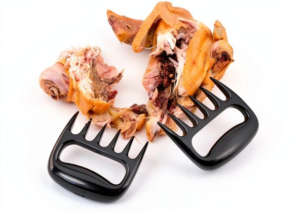 1PC Heavy-Duty Plastic Meat Shredder Claw - Shredding Tool for Pulled Pork Chicken Beef, Compatible with BBQ Grills Slow Cookers Ovens-0
