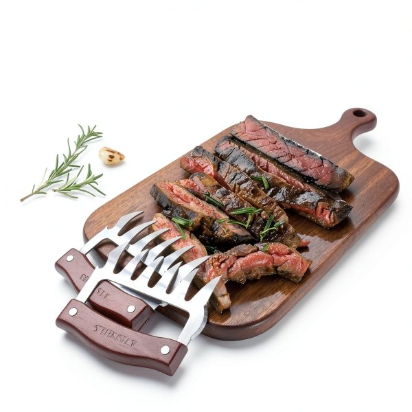 Meat Shredder Claws ATSNHLS BBQ Stainless Steel with Wood Handles-5