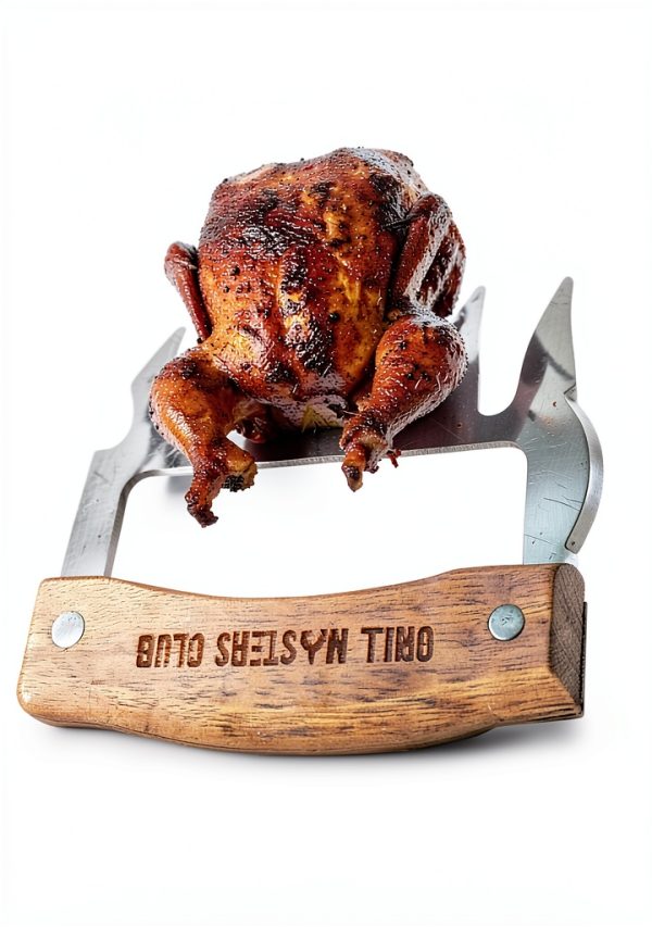 Grill Masters Club steel meat claws BBQ Shredder with Wood Grip-3