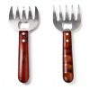 AIYUE Meat Shredding Claws Barbecue Fork Stainless Steel Wood Handle-4