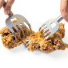 Stainless Steel Pulled Pork Tools Hikiwin 7.2" Shredding Forks 2-Piece-5