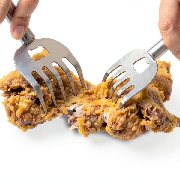 Stainless Steel Pulled Pork Tools Hikiwin 7.2" Shredding Forks 2-Piece-5