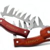 Meat Shredder Claws ATSNHLS BBQ Stainless Steel with Wood Handles-4