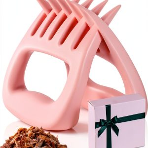 Pink Gifts for Women, Meat Claws for Shredding, Solid Chicken Shredder, BBQ Grilling Gift for Wife Girlfriend Sisters Mom, Kitchen Accessories, Valentines Day-0