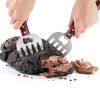 AIYUE Meat Shredding Claws Barbecue Fork Stainless Steel Wood Handle-2
