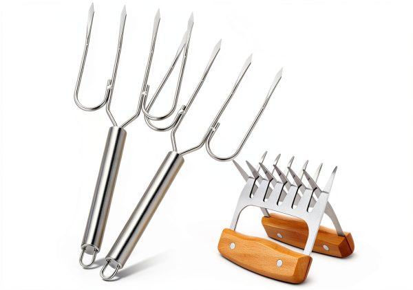 Turkey Lifter Forks & Meat Shredder Claws Sieral – Stainless Steel-0