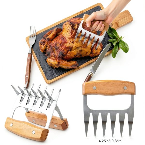 Turkey Lifter Forks & Meat Shredder Claws Sieral – Stainless Steel-2