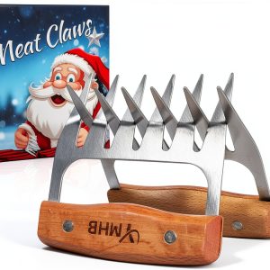Meat Shredder Claws YMHB – Stainless Steel Fork with Wood Grip-0