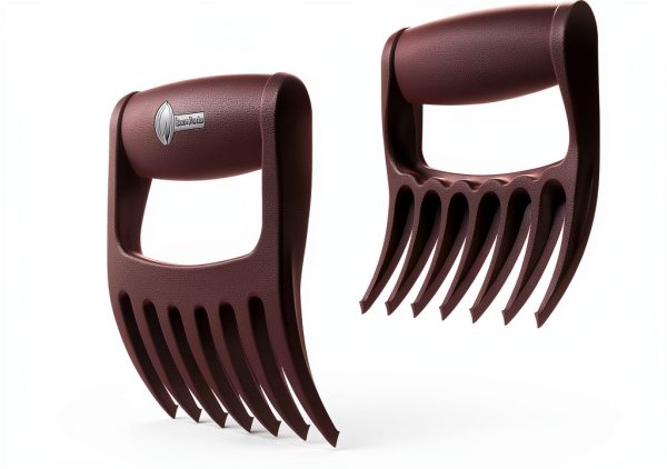 Cave Tools Talon-Tipped Meat Claws for Shredding Pulled Pork, Chicken, Turkey, and Beef- Handling & Carving Food - Barbecue Grill Accessories for Smoker, or Slow Cooker - Merlot-0