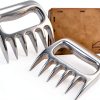 Premium Aluminum Polished Bear Claw Set Meat Shredder, Meat Shredder Claws for Pulled Pork, Chicken BBQ, Turkey, Kitchen Smoker Tool for BBQ Grilling, With Stylish Gift Box-0
