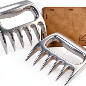 Premium Aluminum Polished Bear Claw Set Meat Shredder, Meat Shredder Claws for Pulled Pork, Chicken BBQ, Turkey, Kitchen Smoker Tool for BBQ Grilling, With Stylish Gift Box-0