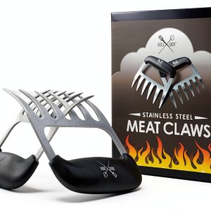 Meat Claws Stainless Steel Ultra‑Sharp Claws – Grill Gods Black Silver-0