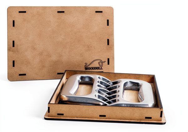 Premium Aluminum Polished Bear Claw Set Meat Shredder, Meat Shredder Claws for Pulled Pork, Chicken BBQ, Turkey, Kitchen Smoker Tool for BBQ Grilling, With Stylish Gift Box-6
